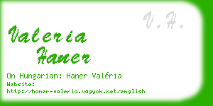 valeria haner business card